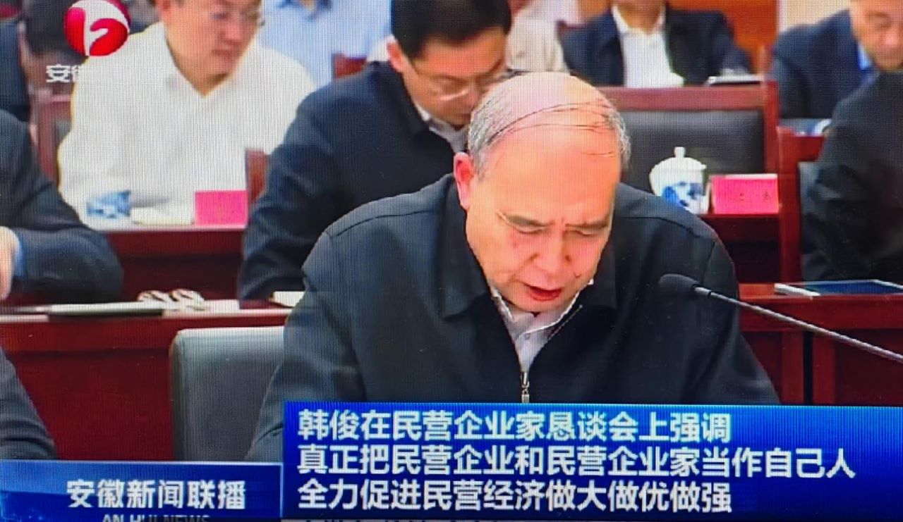 01-圖為皖南電機黨委書記、副董事長管兵在作重點發(fā)言。（視頻截圖）
